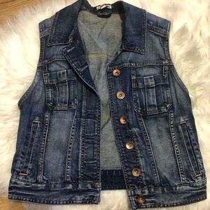 Express denim vest